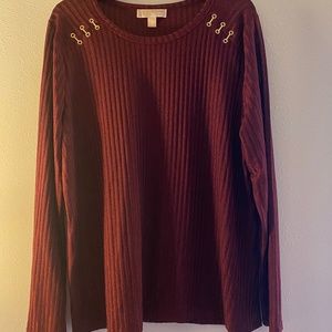 Burgundy long sleeve shirt